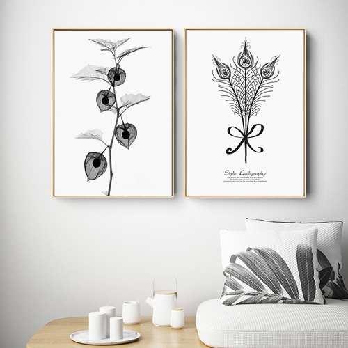 Modern Minimalist Abstract Flower Canvas Painting