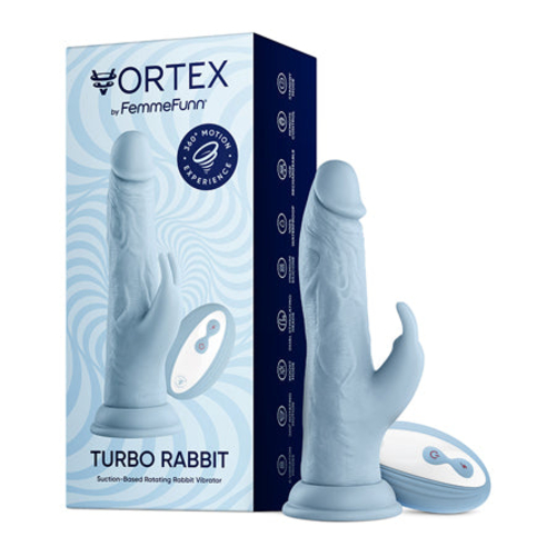 FemmeFunn Vortex Turbo Rabbit 2.0 8 in. Dual Stimulation Vibrating