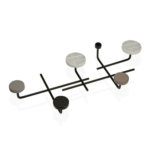 Wall mounted coat hanger Versa Metal Wood (23 x 6,5 x 50 cm)