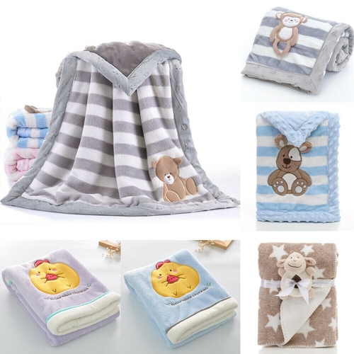 2019 Baby Kids Rabbit Soft Flannel Blanket Babies