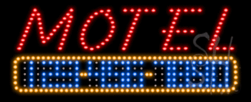 Everything Neon L100-9146 Motel Animated LED Sign 13" Tall x 32&q