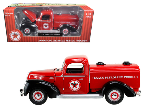 1940 Ford Tanker \Texaco\" Red 1/18 Diecast Model Car by Beyond