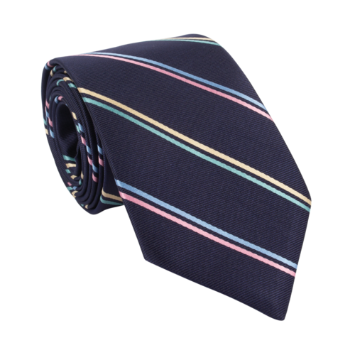 Asti Multicolour Strip Silk Tie