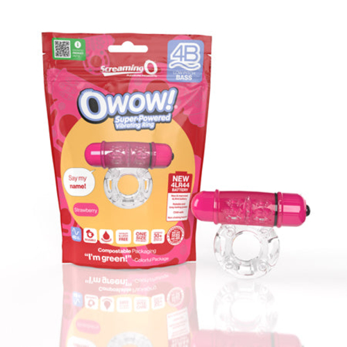 Screaming O 4B OWow Vibrating Cockring Strawberry