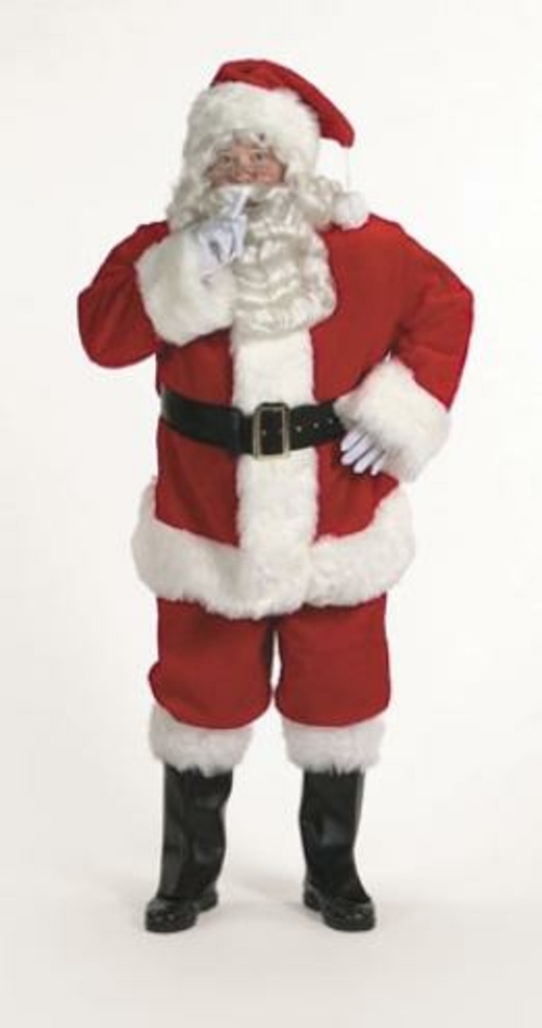 Halco 9199 6 piece Deluxe Red Plush Santa Suit