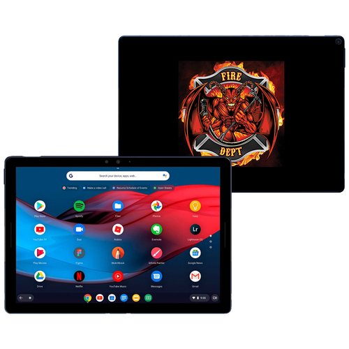 MightySkins GOPIXSL-Devil Fire Dept Skin for Google Pixel Slate 12.3 i