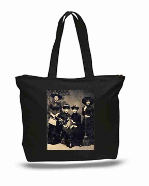 4 Witches Photo Art New Zipper Tote Bag