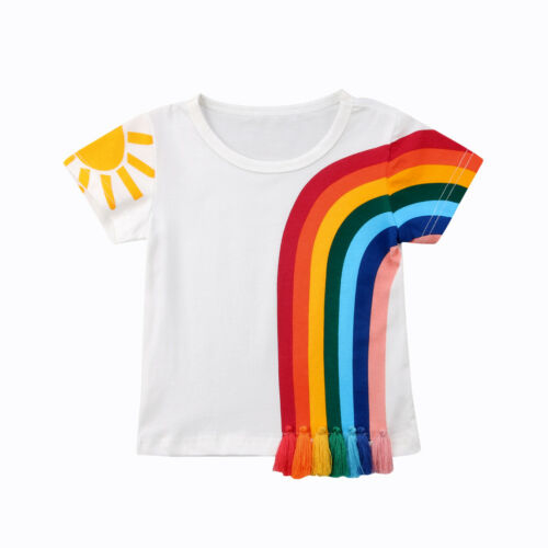 Fashion Kids Baby Girls Casual Rainbow Tassel