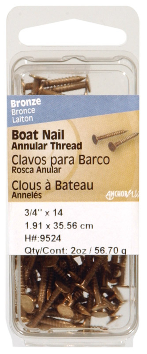 Hillman Group RSC 9527 1.5 x 12 Bronze 2 oz Boat Nail- pack of 6