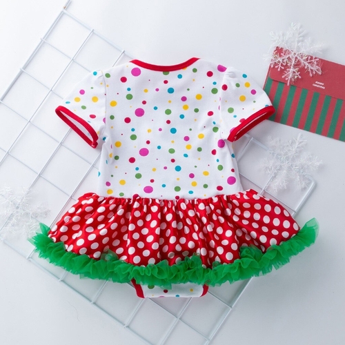 Christmas 4PCS Toddler Baby Girls Santa Printing