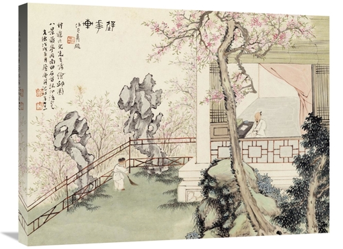 Global Gallery GCS-266774-30-142 30 in. Eight Views of Qiu Garden Art 