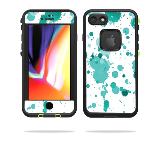 MightySkins LIFIP8-teal splatter Skin for Lifeproof Fre for iPhone SE 