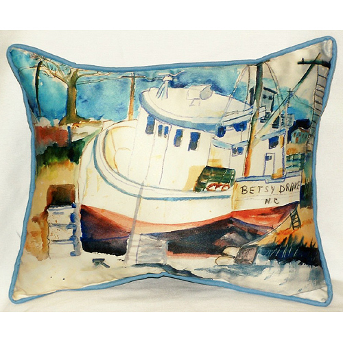 Betsy Drake HJ699 Betsy's Boat Art Only Pillow 16"x20"