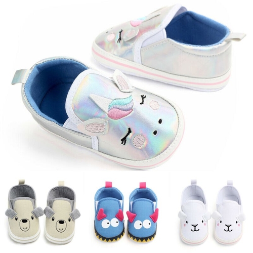 Cute Newborn Baby Girl Boy Canvas Crib Shoes