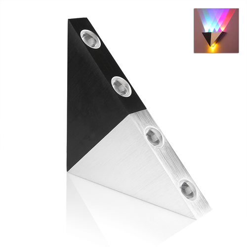 Colorful 5W Aluminum Triangle LED Wall Light Lamp