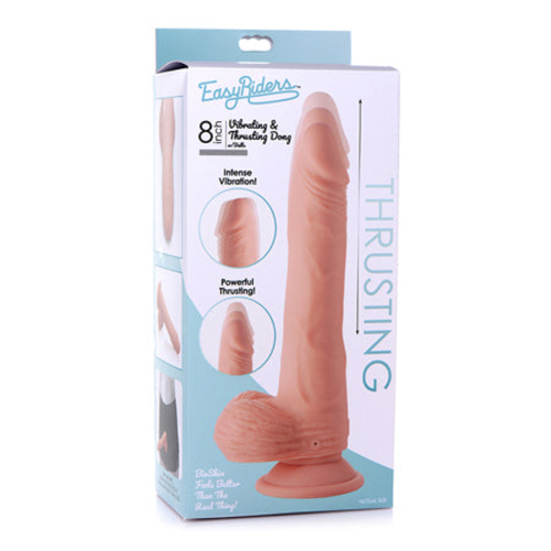 Curve Toys Easy Riders 8 in. Posable Vibrating & Thrusting Dildo with