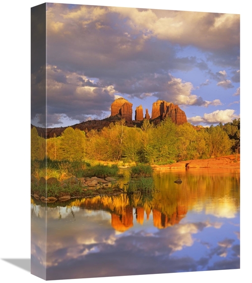 Global Gallery GCS-397157-1216-142 12 x 16 in. Cathedral Rock Reflecte