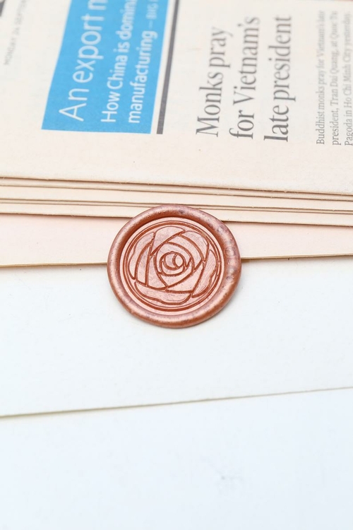 Peony Wax seal stamp /Flower Wax seal Stamp kit /Custom Sealing 