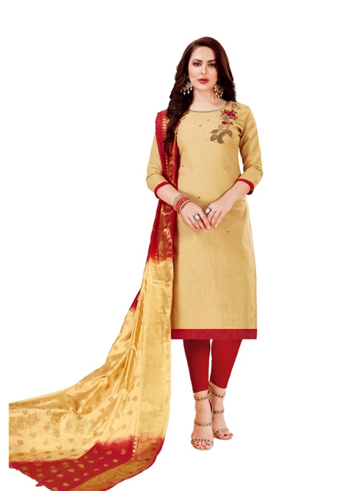 Generic Women's Slub Cotton Salwar Material