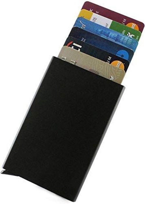 Automatic Card Holder 6 Card Holder (Set of 1, Black)
