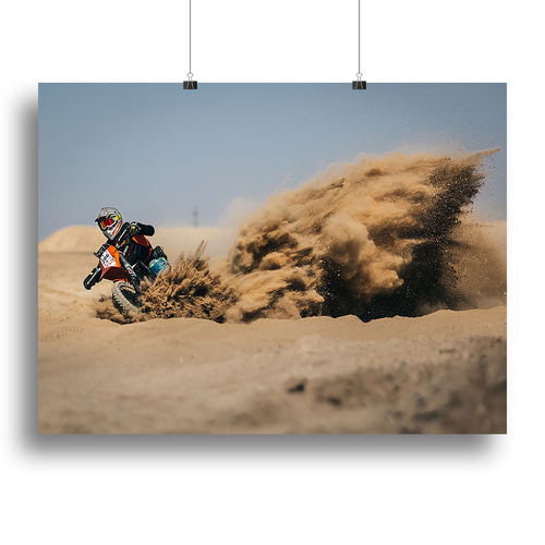 Dirtbike Drift Canvas Print or Poster
