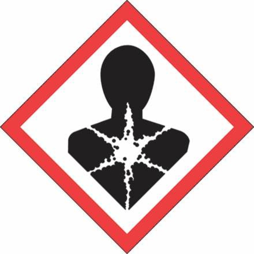 Tape Logic DL4139 1 x 1 in. Pictogram - Health Hazard Labels, Blac