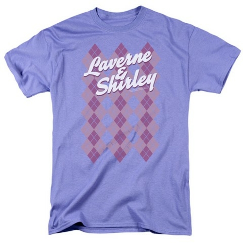 Trevco Laverne & Shirley-Argyle - Short Sleeve Adult 18-1 Tee - Lavend