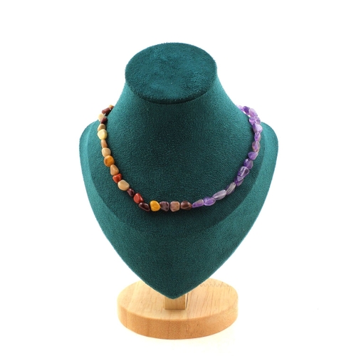 Amethyst + Mookaite from Australia beads necklace.