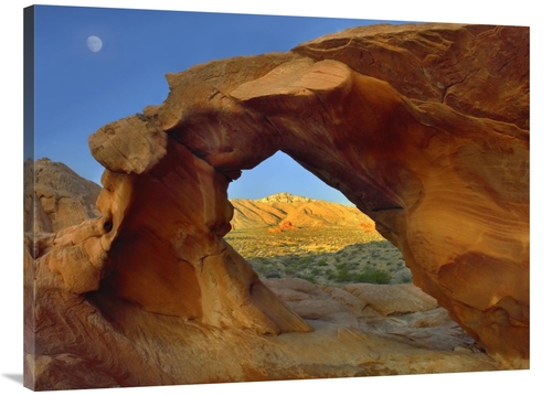 Global Gallery GCS-396386-3040-142 30 x 40 in. Arch Rock & Moon, V