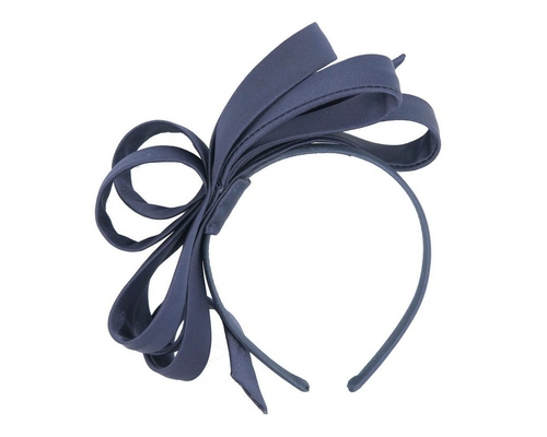 Navy bow racing fascinator