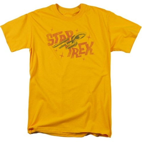 Trevco Star Trek-Halftone Logo - Short Sleeve Adult 18-1 Tee - Gold