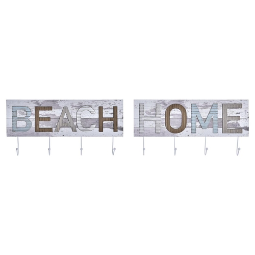 Wall mounted coat hanger DKD Home Decor Wood Metal Beach 45 x 5 x 23