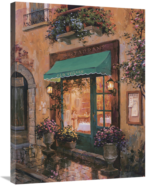 Global Gallery GCS-122977-2432-142 24 x 32 in. Old VIllage Restaurant 