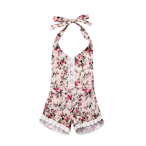 Newborn Infant Baby Girl Cotton Floral  Bodysuit