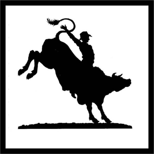 3 Inch Cloth  Patch Bull Riding Rodeo