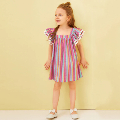 Cute Summer Princess Kids Girl Toddler Stripe