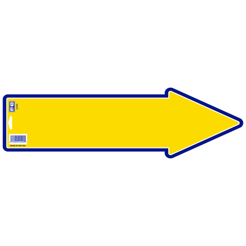Hy-Ko 5992821 17 x 5 in. English Card Stock Sign - Blue & Yellow, 
