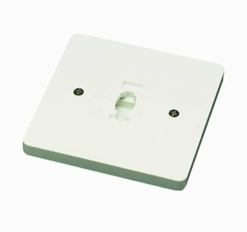 Cal LightingHT-293-WH Line Voltage Monopoint Plate Track Accessory- Wh