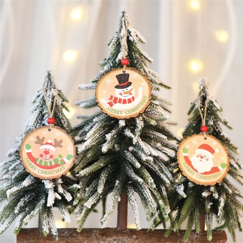 1/2/3PCS Xmas Wooden Ornament Christmas Tree