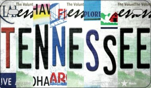 Smart Blonde MP-13298 7 x 4 in. Tennessee Strip Art Novelty Metal Moto