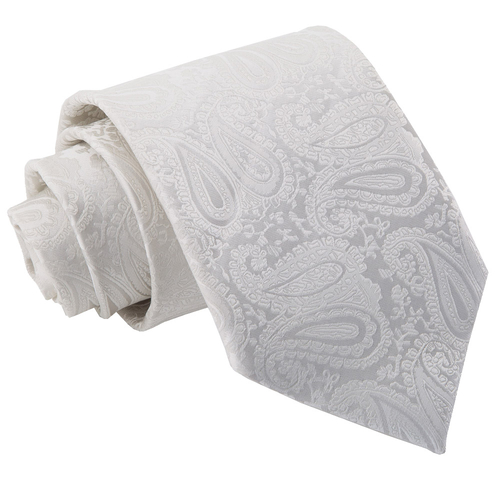 Paisley Classic Tie - Ivory