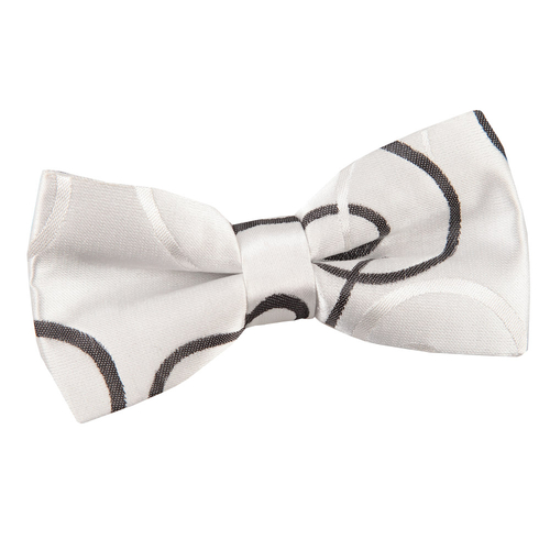 Scroll Pre-Tied Bow Tie - Black