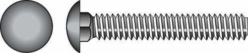 0.31 x 4 in. Hillman Carriage Screw  Zinc