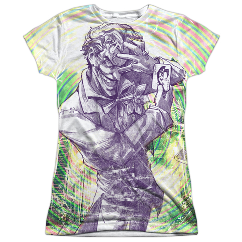 Batman Mad Mad Swirl Front & Back Print-S by S Junior Poly Crew Sublim