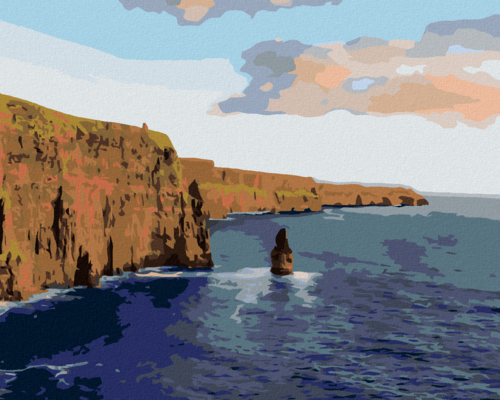 Paint by Numbers - ALONG THE CLIFFS, MOHAIR CLIFFS IRELAND (TED DAVIS)