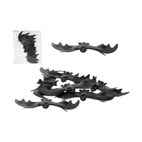 Halloween Decorations Bat Black Multicolour (6 Pieces) (6 Units)