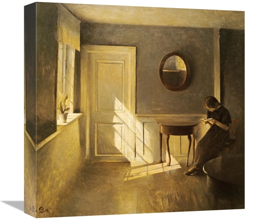 Global Gallery GCS-266615-16-142 16 in. A Girl Reading in an Interior 
