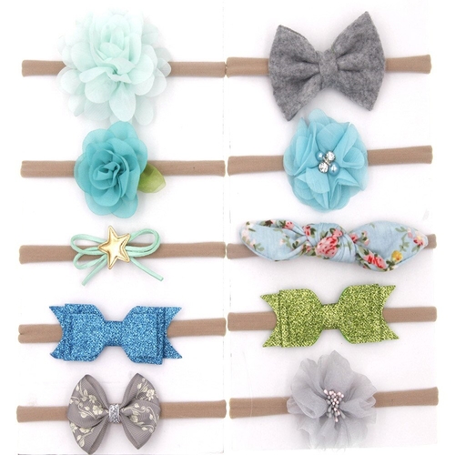 10pcs Girls Unique Bowknot Newborn Hair