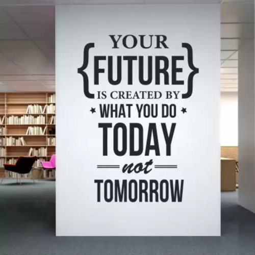 100 cm a...yourfuturetoday Self Adhesive Sticker  (Pack of 1)