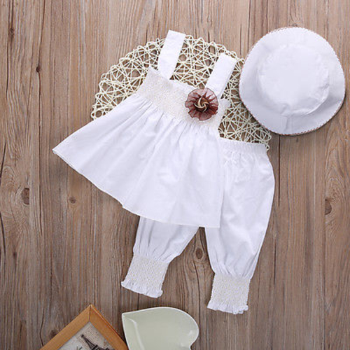 2016 Newborn Baby Kids Girls Princess Solid White